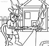 Coloring Fireman Pages Kids sketch template