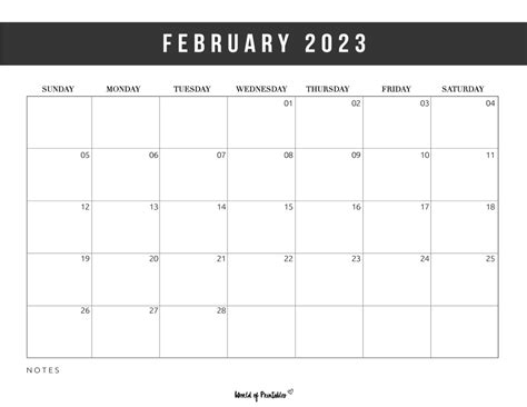 printable february  calendars world  printables