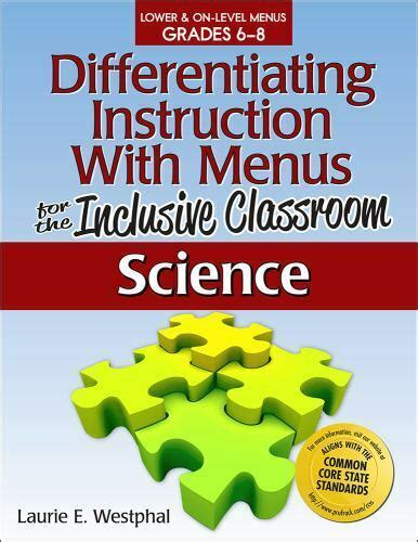 Differentiating Instruction With Menus For The Inclusive Classroom Ser