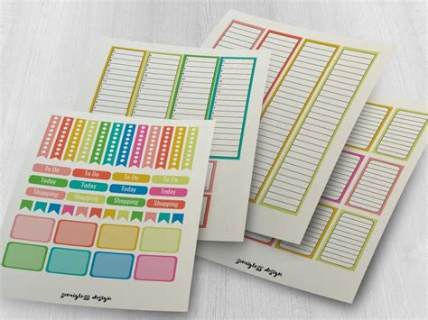 july functional planner stickers semigloss design