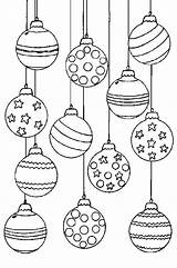 Coloring Christmas Ball Balls Getdrawings sketch template