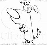 Begging Dog Cartoon Clipart Pleading Lineart Illustration Toonaday Royalty Vector 2021 Clip sketch template