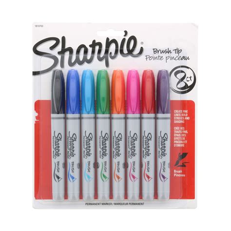 sharpie permanent markers brush tip assorted  pack walmartcom