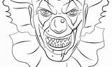 Tueur Coloriage Imprimer Masque Clowns Danieguto Tablet Coloringhome Template sketch template