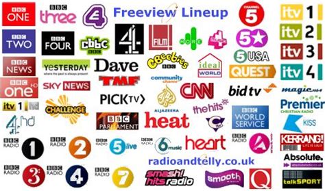 freeview channels list radio telly uk