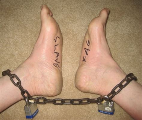 Barefoot Faggot Slave