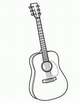 Guitar Coloring Sheet Clipart Library Instrument Musical Draw Five Pages sketch template