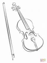 Violin Coloring Bow Designlooter Click sketch template