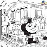 Thomas Train Engine Tank Kids Coloring Edward Printable Railway Friends Color Scenery Print Blue Activities Drawing Station Childrens Platform Rail sketch template