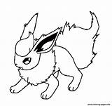 Eevee Pokemon Coloring Pages Flareon Printable sketch template