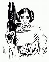 Coloring Pages Leia Princess sketch template