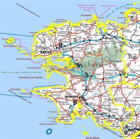 carte routiere du finistere