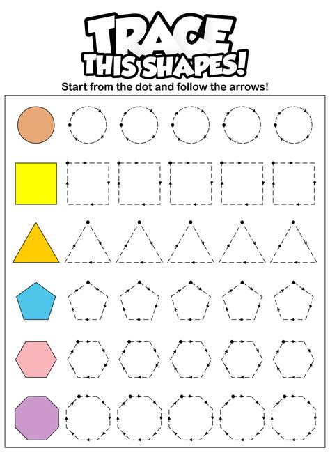 preschool shapes worksheets worksheet