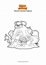 Garbodor Gigamax Supercolored Calyrex sketch template