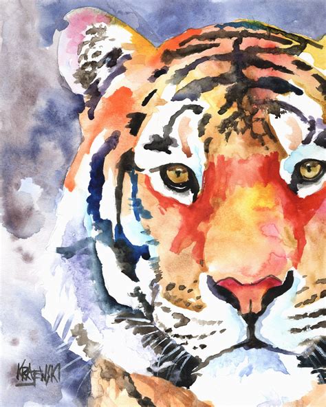 bengal tiger fine art print   cotton watercolor paper
