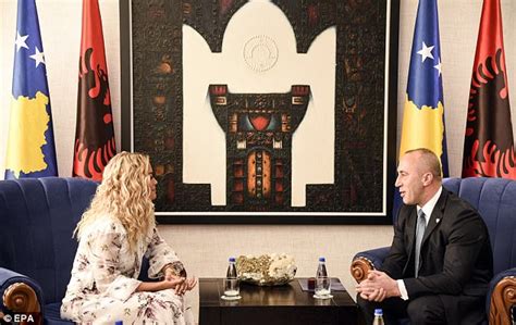 rita ora meets with kosovo s prime minister ahead of show daily mail online