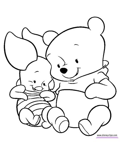 baby pooh coloring pages  disney coloring book