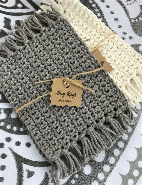 crochet mug rug patterns  printable templates