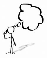 Thinking Clipart Thoughts Clip Clipground Stick Man sketch template