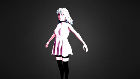 anime girl buy royalty free 3d model by h art [eaab5ce] sketchfab store