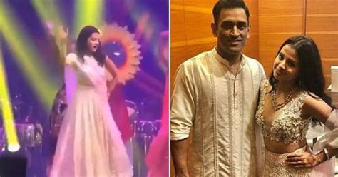 ms dhoni s wife sakshi completely owns the dance floor at a wedding