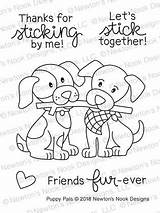 Stamps Clear Pals Newton Nook Puppy Designs Choose Board Valentine sketch template