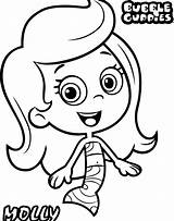 Bubble Guppies Coloring Molly Pages Printable Print Kids Color Sheets Guppy Puppy Book Cartoon Jr Breakfast Things sketch template