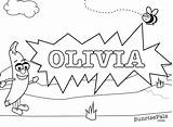Olivia Sophia Coloring Name Pages Color Print Names Spelling sketch template