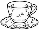 Cup Saucers Saucer Teacup sketch template