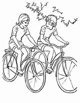 Coloring Pages Kids Bicycle Sports Girls Riding Bike Printable Color Girl Bikes Print Drawing Sheets Ride Raisingourkids Adult Boys Children sketch template