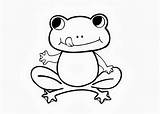 Frog Coloring Pages Drawing Kids Cute Easy Print Frogs Kermit Printable Toad Cycle Life Clipart Colouring Color Theme Sheets Getdrawings sketch template