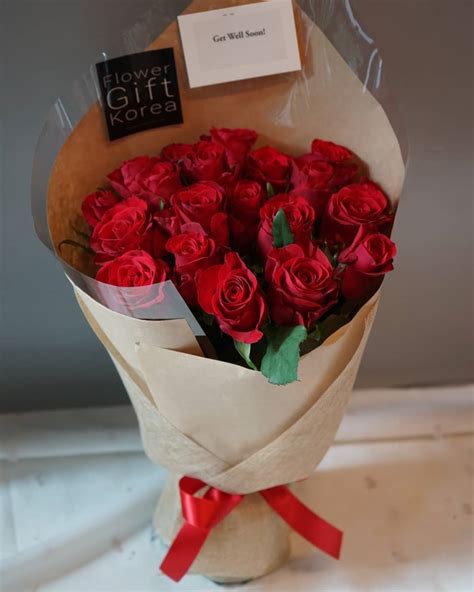red rose bouquet flower gift korea