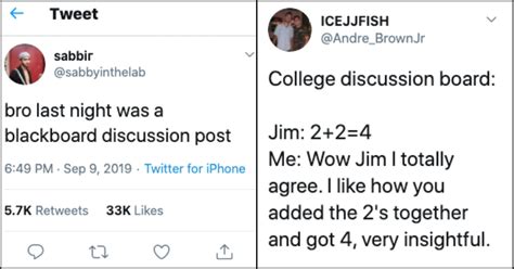 14 Funny And Relatable Tweets About School Discussion Boards