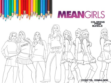 girls coloring page bundle teens adults coloring book etsy