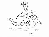 Coloring Kanga Pages Roo Pooh Popular Coloringhome sketch template