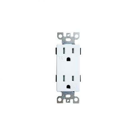 amp tr decora receptacle outlet white recdtrw homelectricalcom