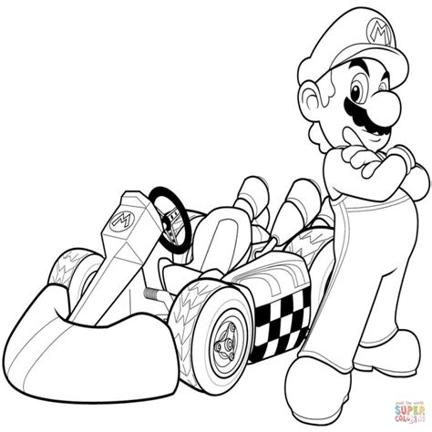 mario kart wii coloring pages  getcoloringscom  printable
