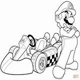 Mario Kart Coloring Wii Pages Printable Luigi Colorings Getdrawings Color Getcolorings sketch template