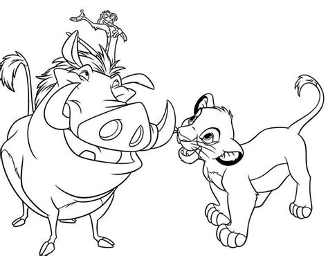 simbatimonpumba  rei leao  lion king disney coloring sheets