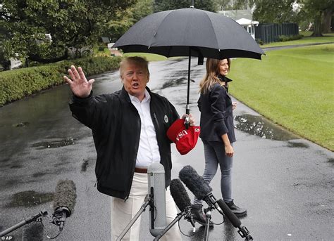 president trump leaves melania in the rain without an