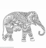Coloring Pages Elephant Adult Drawings Colouring Millie Marotta Adults Animal Books Intricate Print Sells Abstract Stress Filled Book Printable Color sketch template