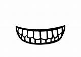 Mouth Smile Coloring Transparent Clipart Cartoon Clip Teeth Pages Printable Background Large Edupics Tooth sketch template