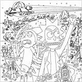 Rick Morty Coloring Pages Kids sketch template