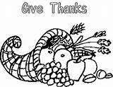 Coloring Cornucopia Printable Clipart Thanks Food Give Cliparts Sheets Clip Empty Thanksgiving Popular Library Boys sketch template
