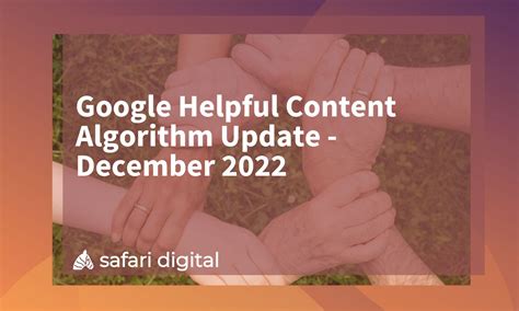 google helpful content algorithm update december