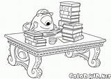 Disegni Colorare Bibliothek Malvorlagen Wazowski Monstros Colorkid Ungeheuer Dibujos Randy Bibliotece Bibliothèque Universidade Monstruos Monstres Potworny Uniwersytet Monstre Palestra Terri sketch template