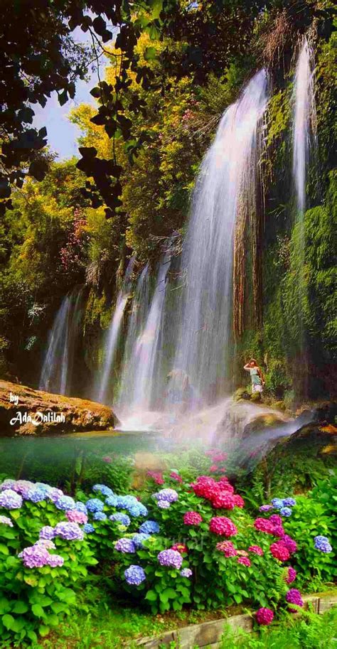 paisajes hermosos  fondo de pantalla beautiful waterfalls nature