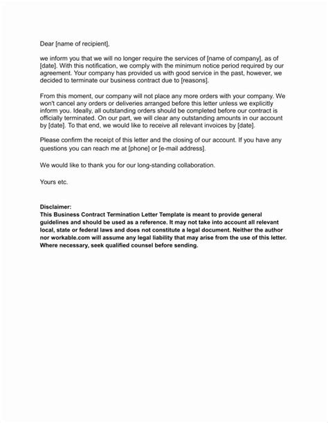 business contract termination letter template markmeckler template