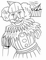 Clown Coloring Pages Printable Kids Print Face Happy Clowns Colorare Da Sad Disegni Template Popular sketch template