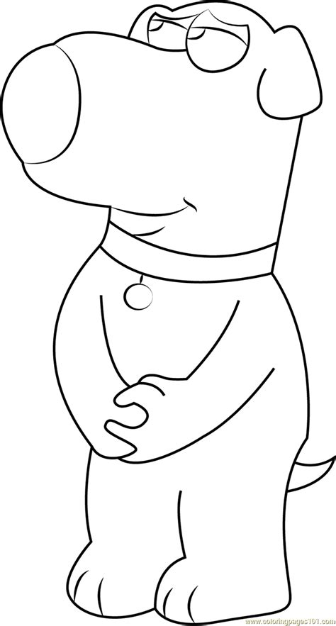 brian griffin shy coloring page  kids  brian griffin printable